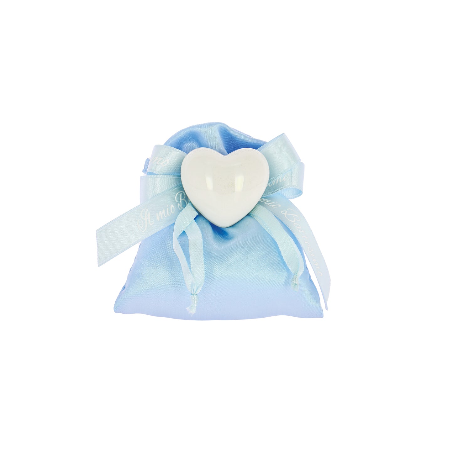 Bustina con tirante in raso cielo