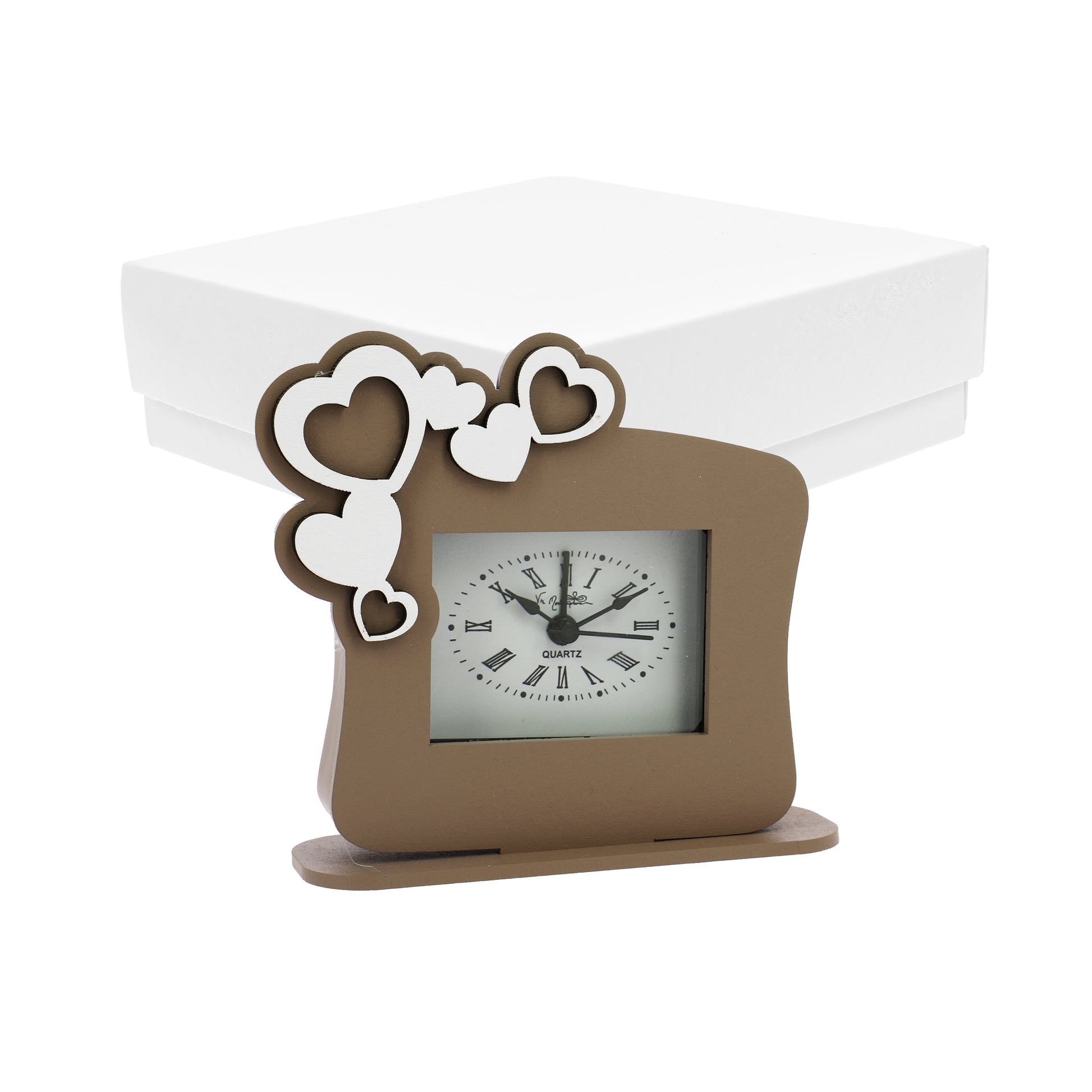 Bomboniera sveglia piccola tortora con cuori sagomati