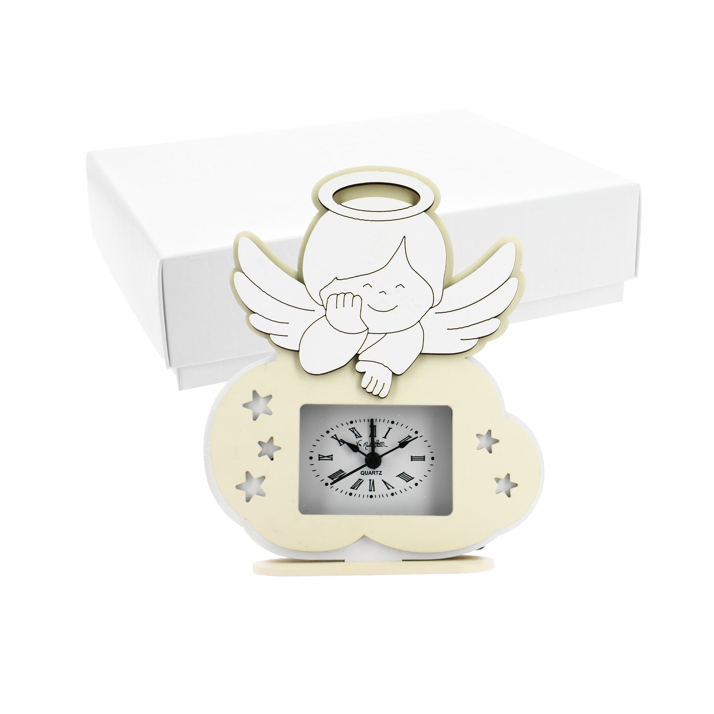 Bomboniera sveglia angioletto sagomato sabbia