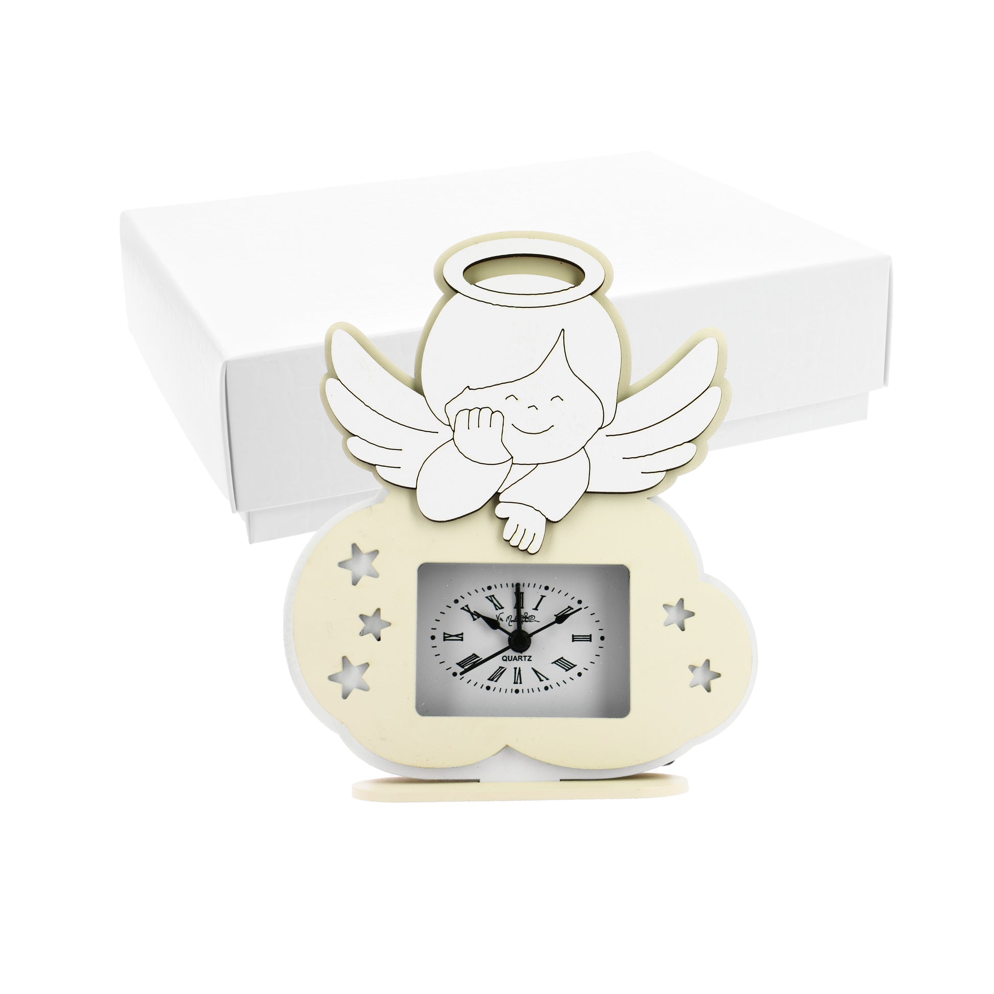 Bomboniera sveglia angioletto sagomato sabbia