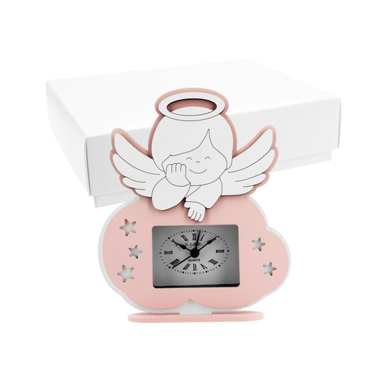 Bomboniera sveglia angioletto sagomato rosa