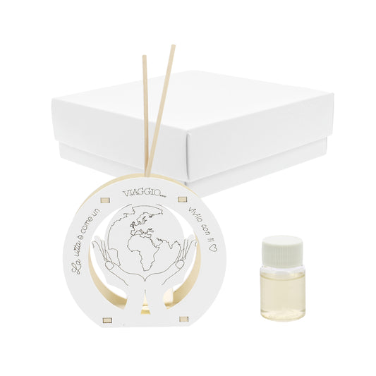 Bomboniera profumatore tondo mani mondo sabbia