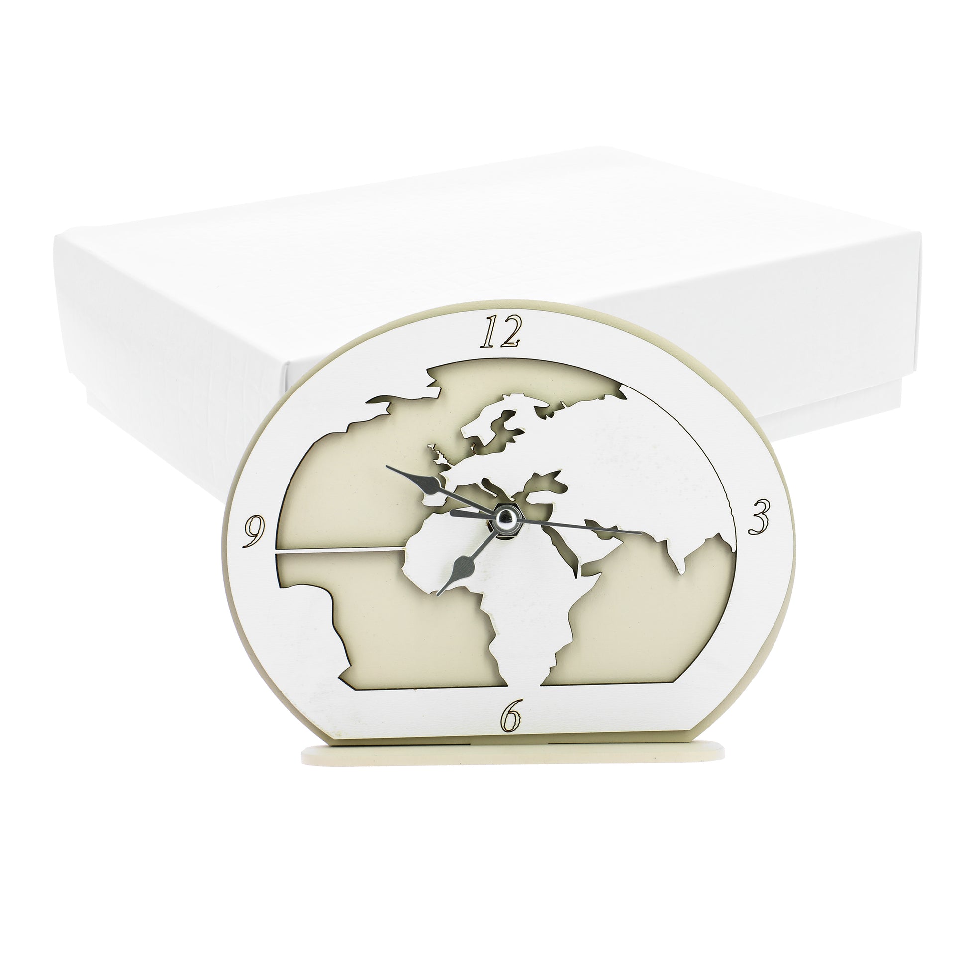 Bomboniera orologio arco sabbia con mondo