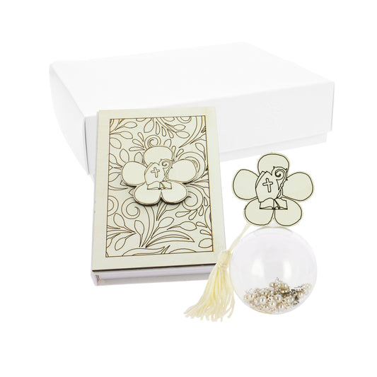 Set vangelo e porta rosarietto fiore cresima