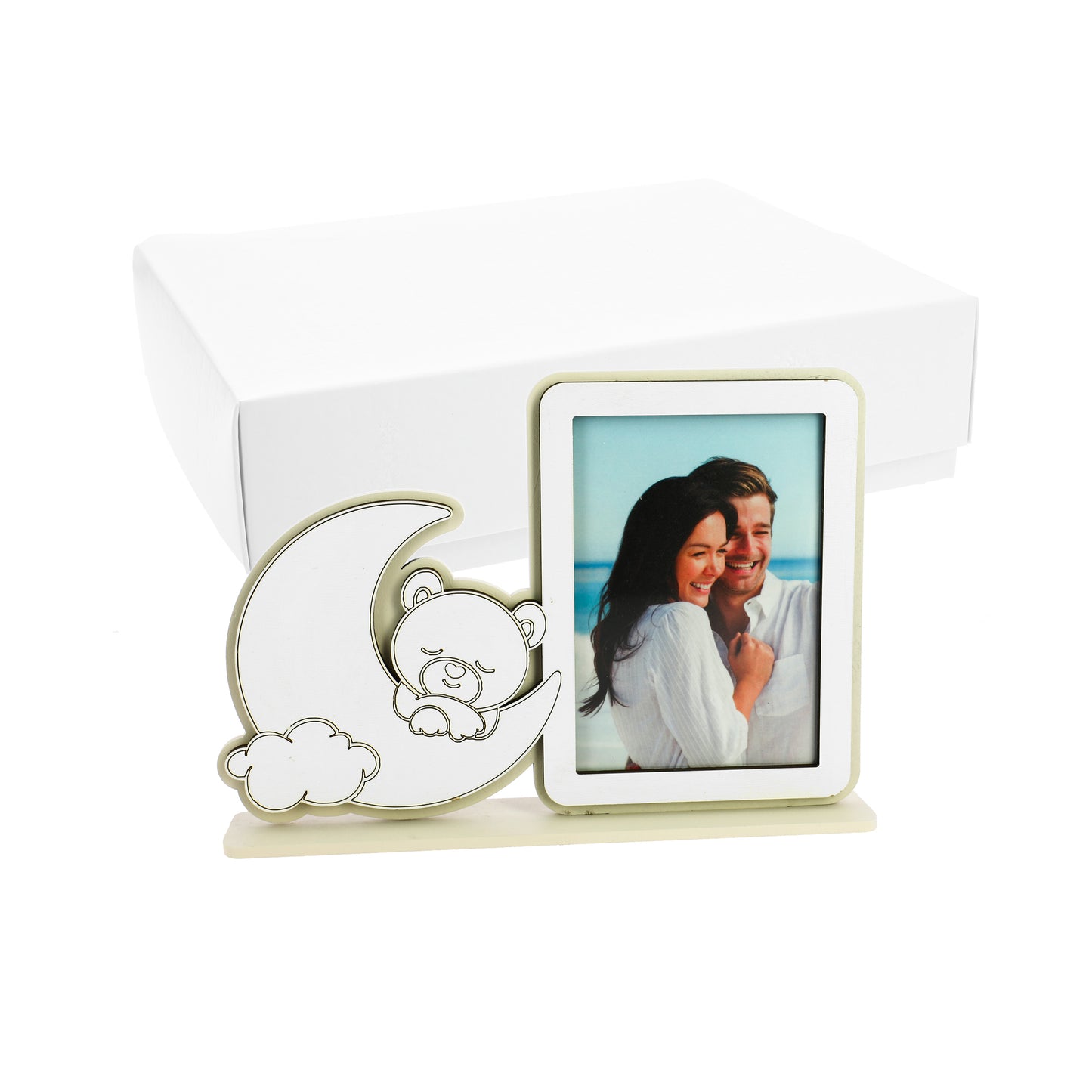 Bomboniera p/foto luna sabbia con orsetto