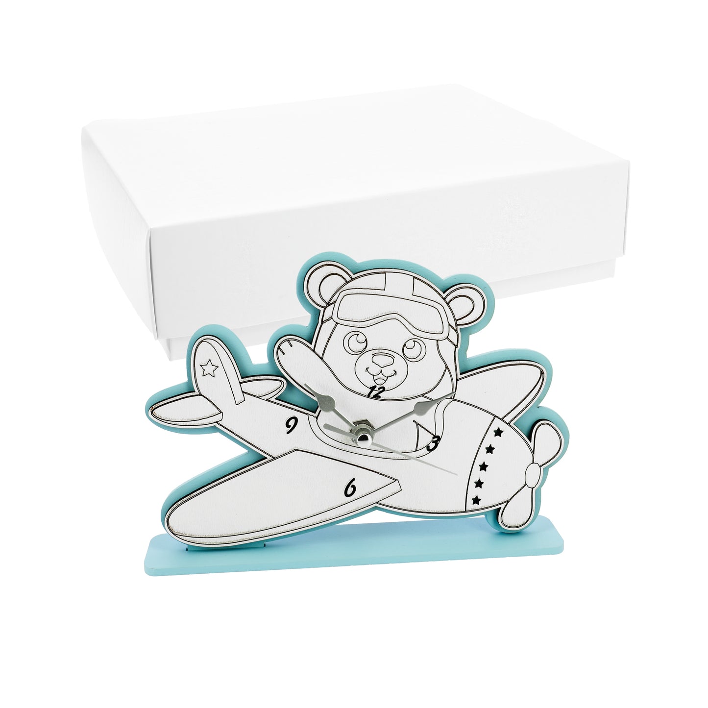 Bomboniera orologio aereo cielo orsetto aviatore