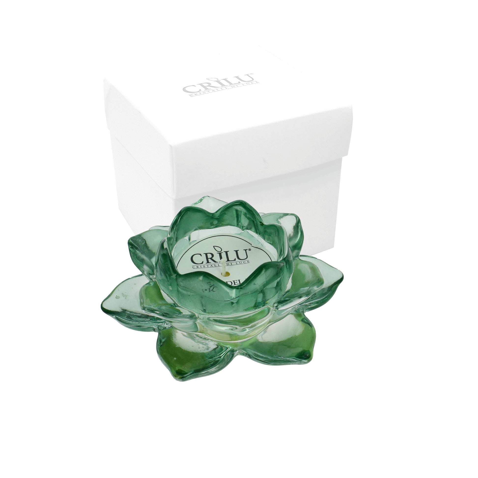 Bomboniera Crilù candela lotus verde