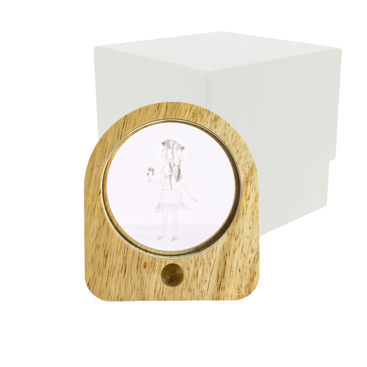 Luce notturna ovale led con fatina 3D