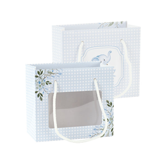 Set 10 shopper con finestra elefantino cielo