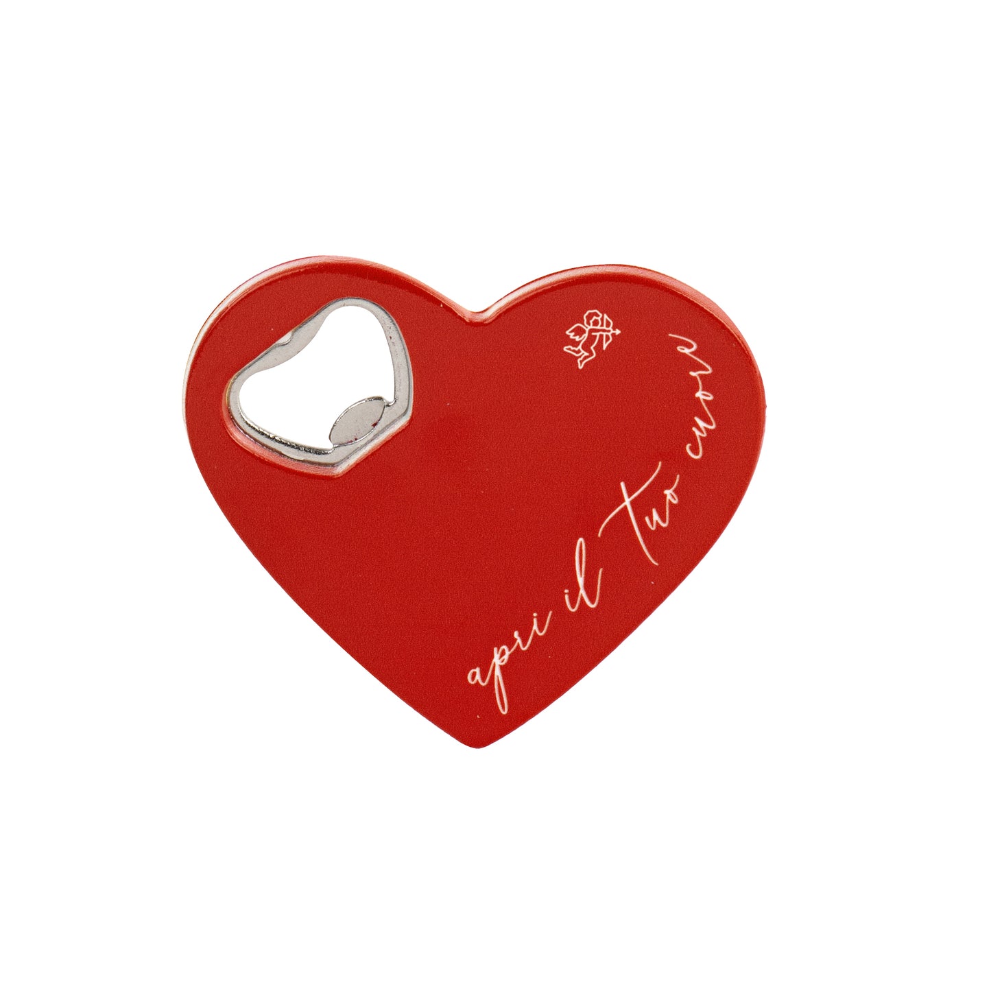 Bomboniera cuore apribottiglia rosso