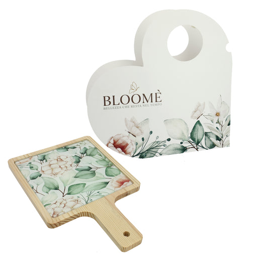 Bomboniera tagliere con manico linea bloome' botanic