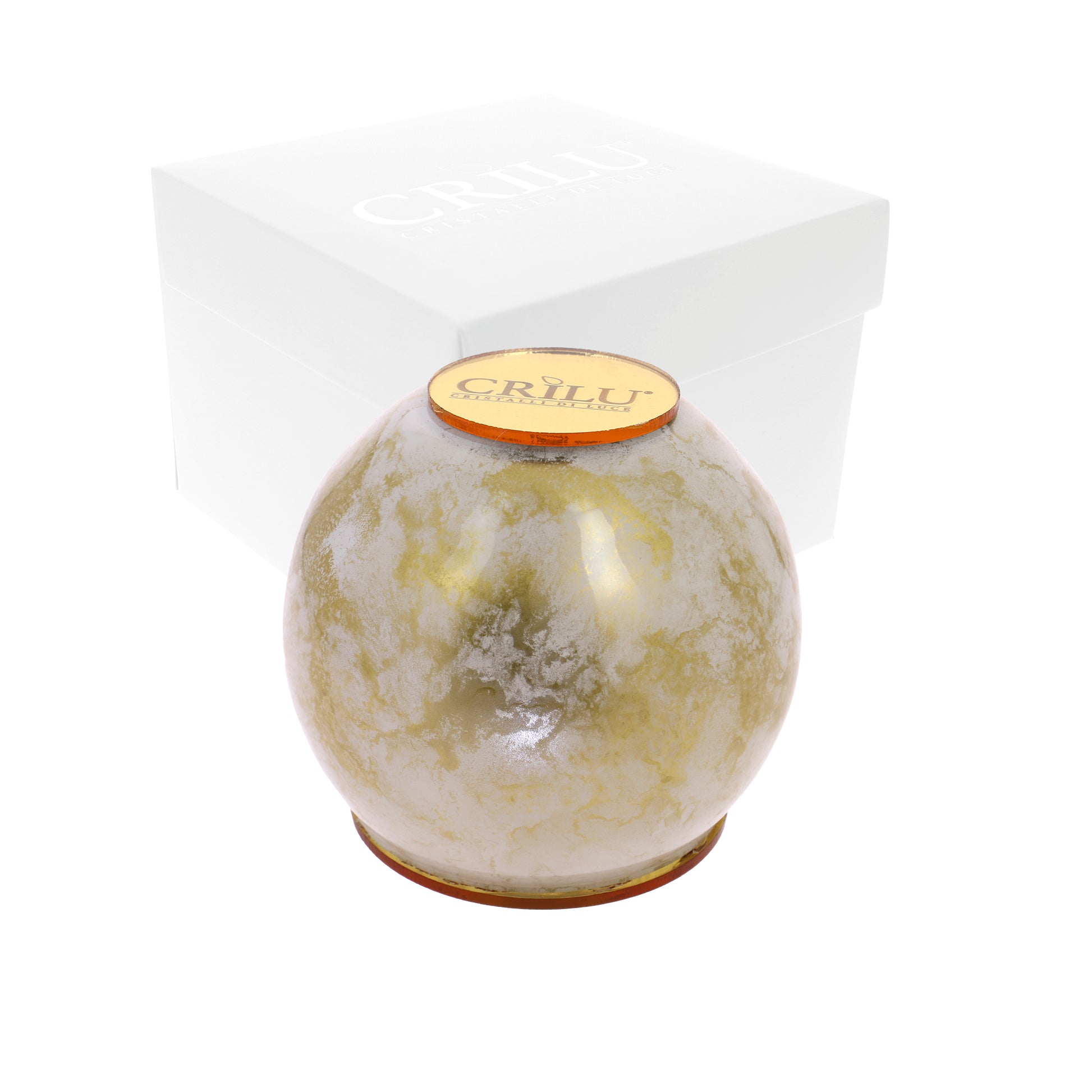 Bomboniera Crilù lampada marmorizzata oro 