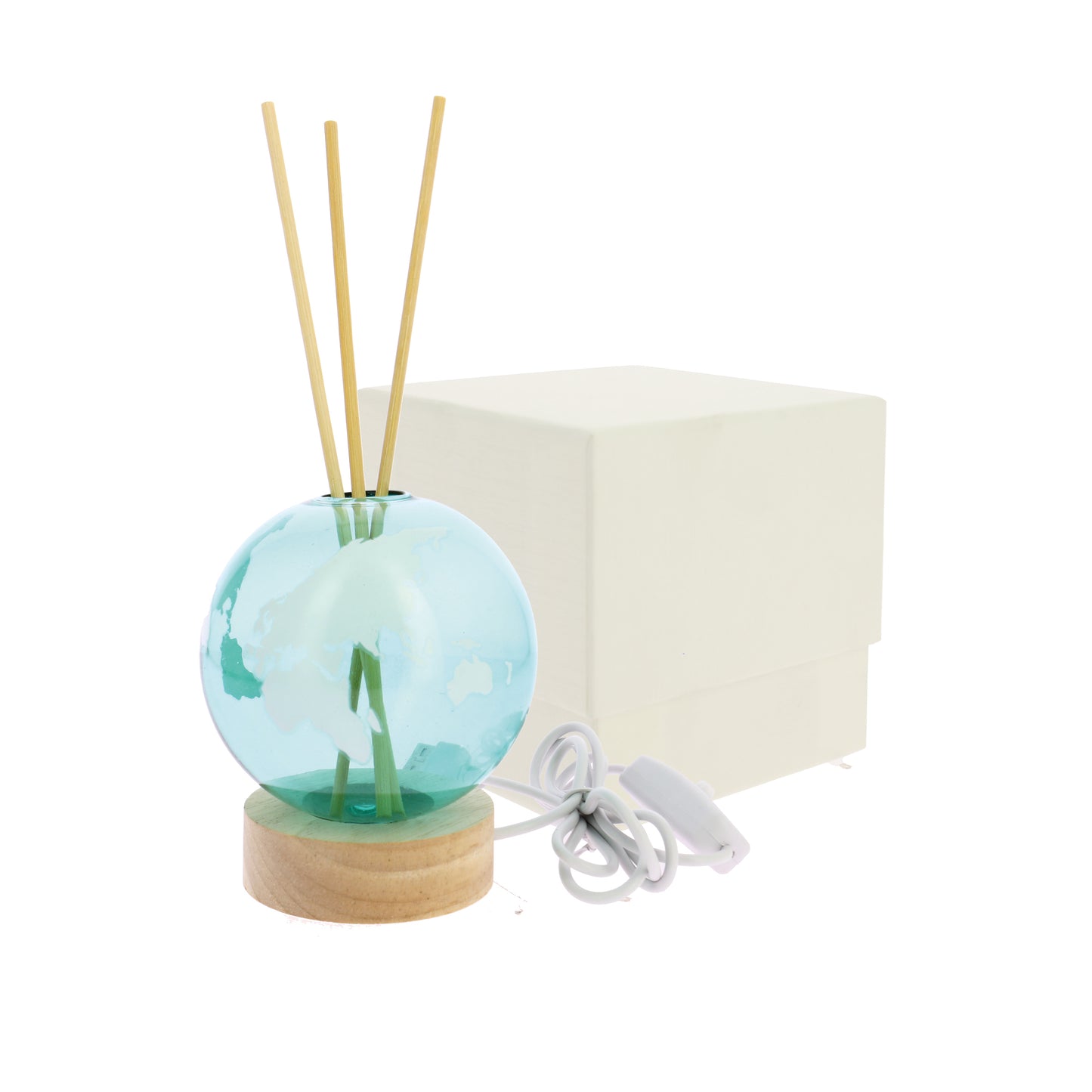 Bomboniera lampada profumatore mappamondo verde