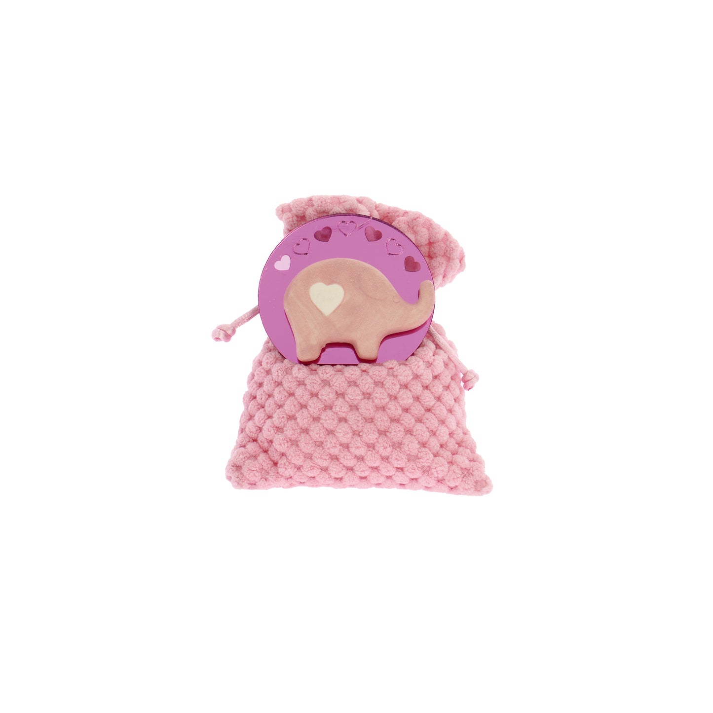 Set 6 sacchetti morbidi con elefante rosa