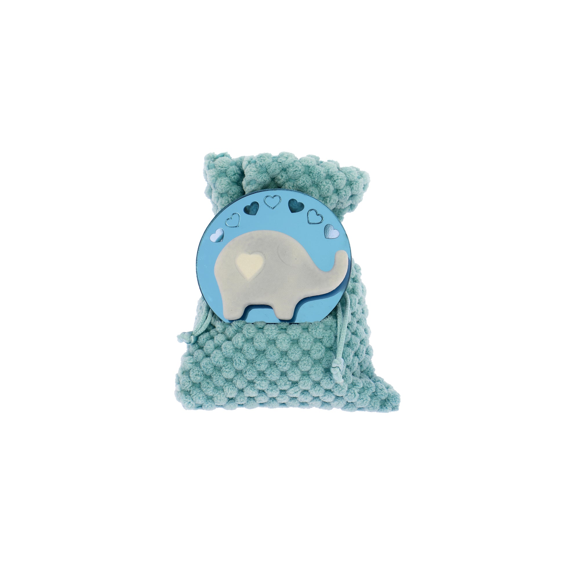 Set 6 sacchetti morbidi con elefante cielo