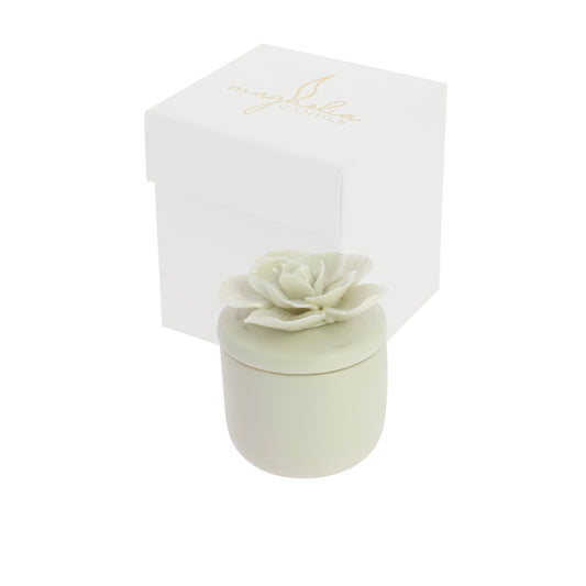 Bomboniera candela magnolia bianca