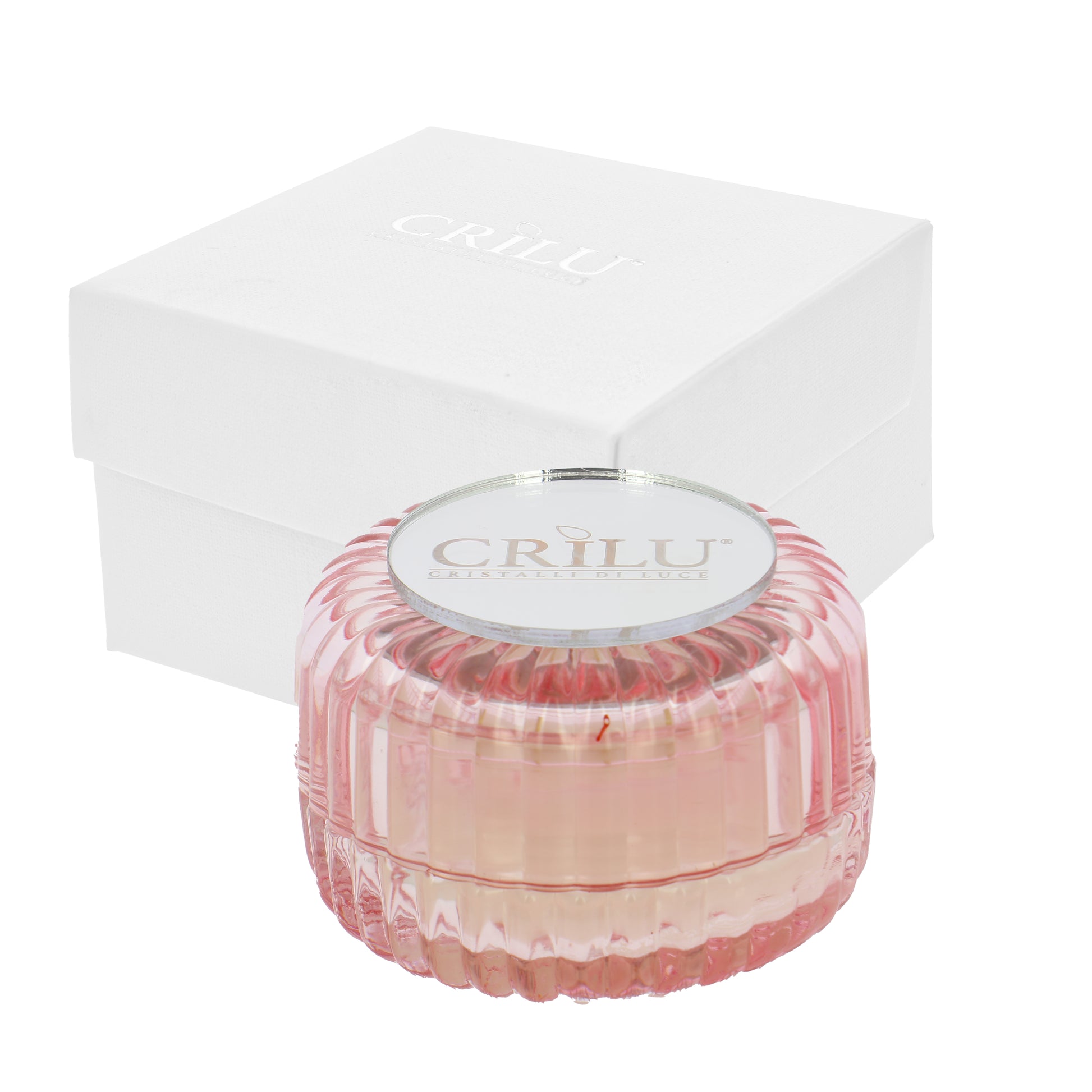 Bomboniera Crilù candela specchiata rosa