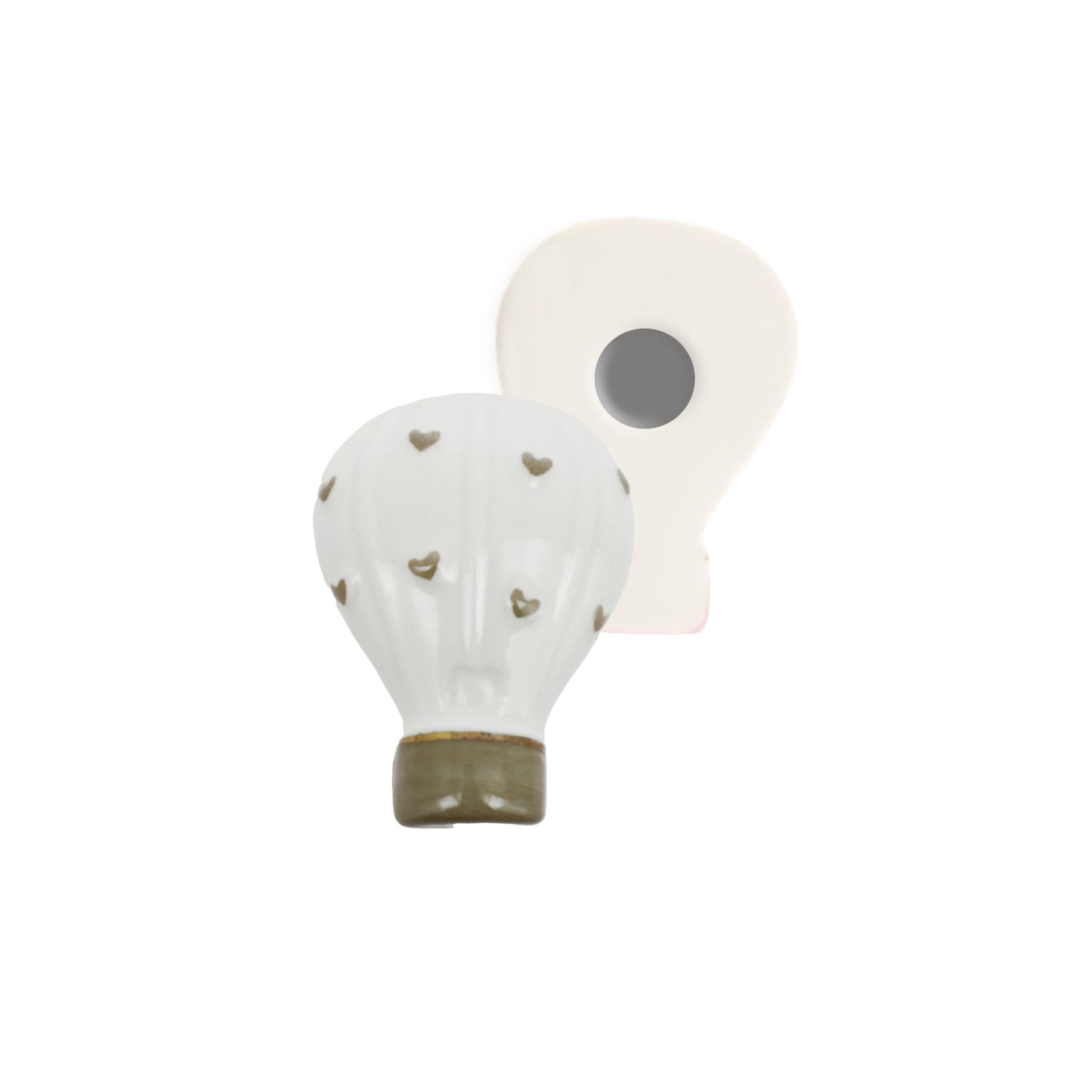 Set 6 magnete mongolfiera con cuori beige