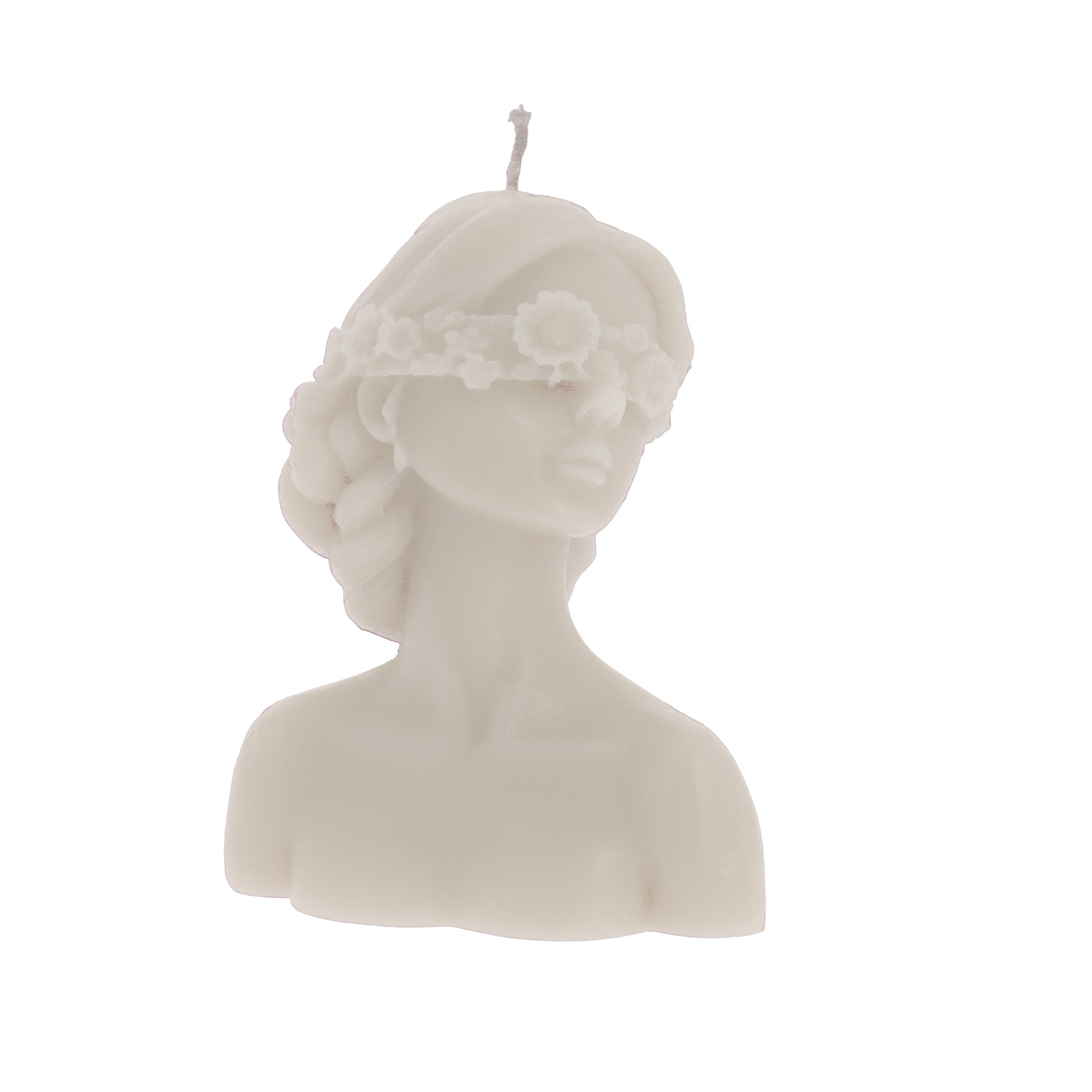 Bomboniera candela dea bendata bianca