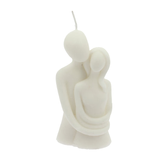Bomboniera candela coppia abbraccio
