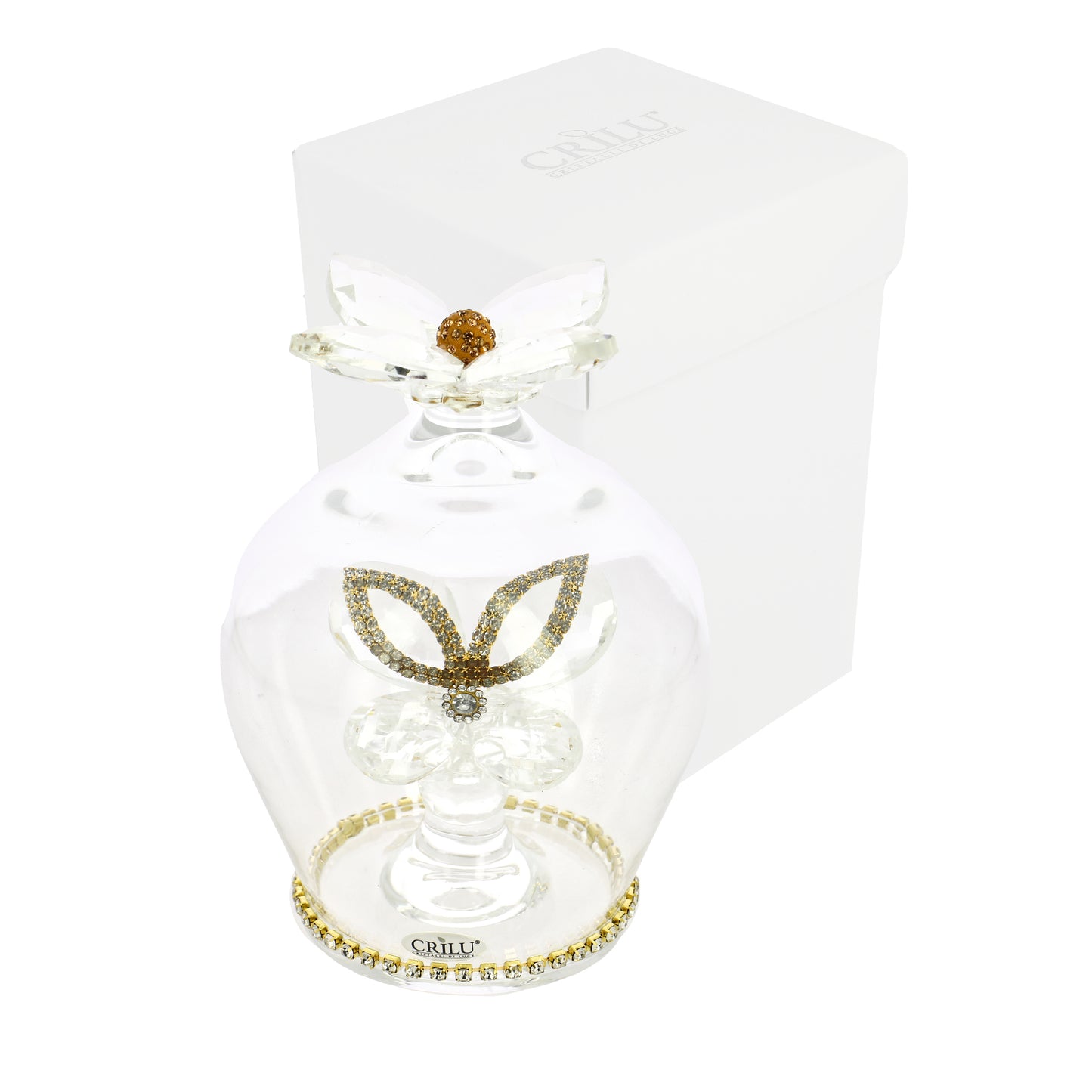 Bomboniera Crilù campana con farfalla oro