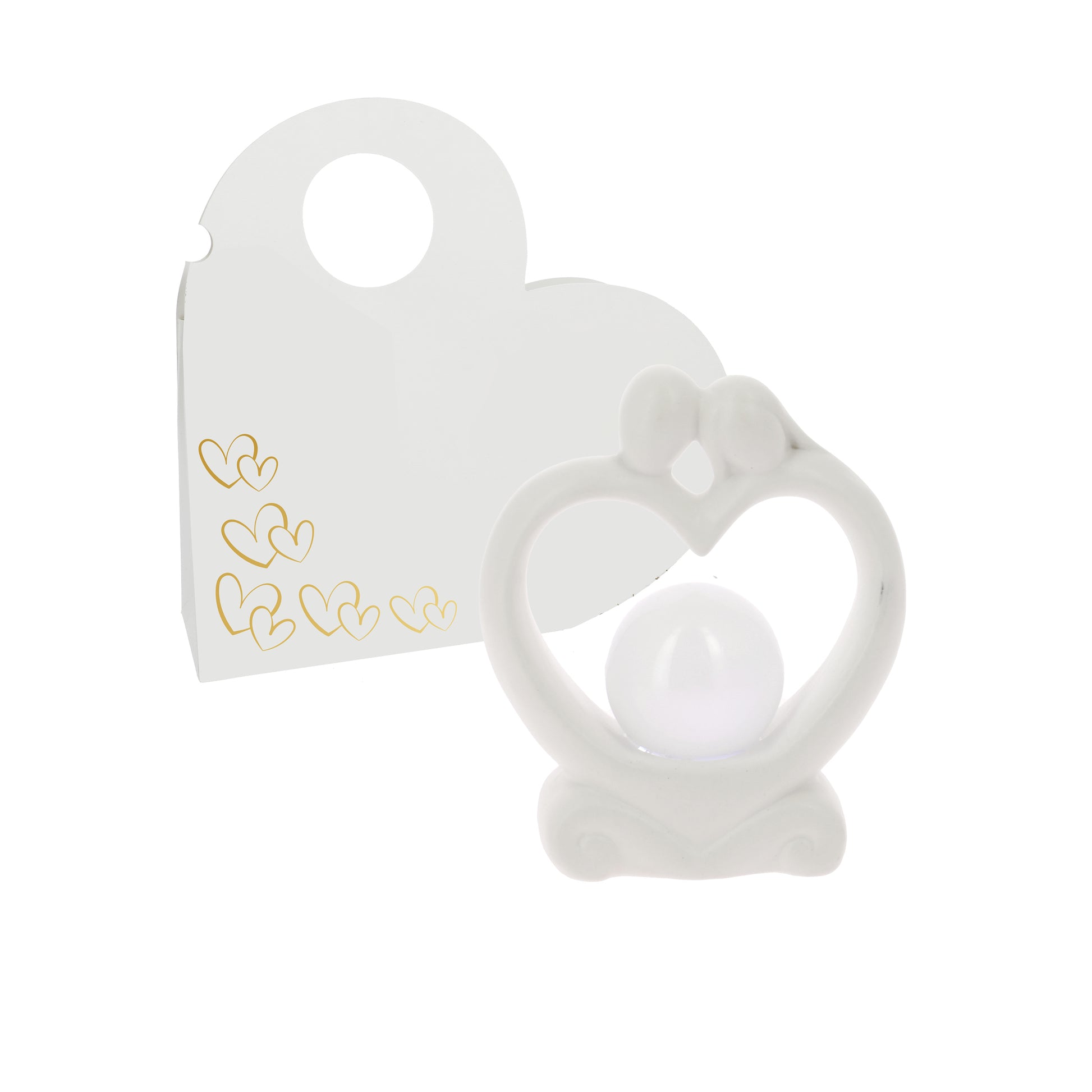 Bomboniera coppia stilizzata cuore led