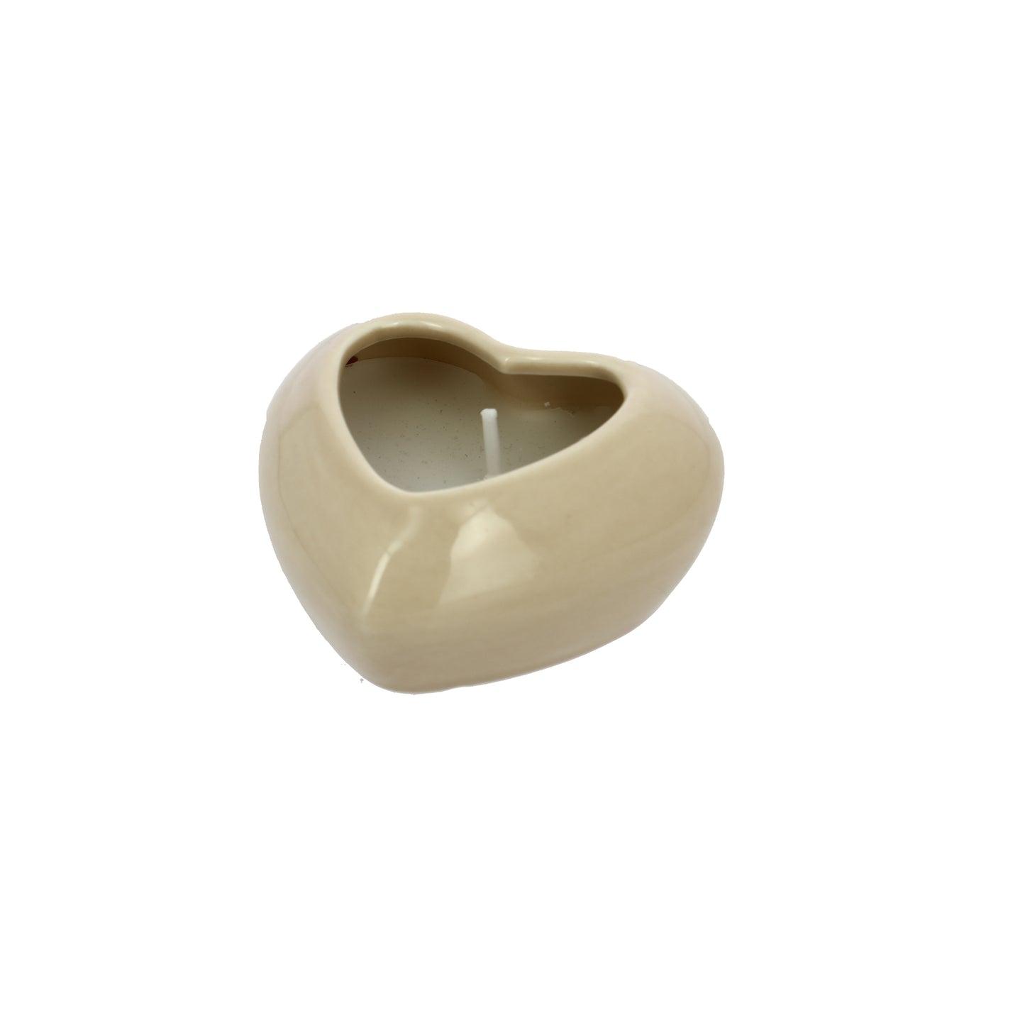 Bomboniera candela cuore beige