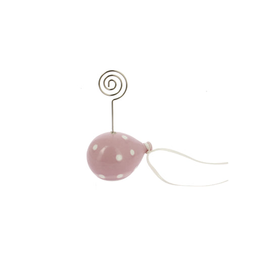 Bomboniera memoclip palloncino pois rosa