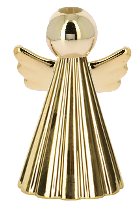 Bomboniera portacandela angelo rigato oro