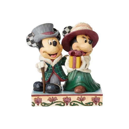 Statuetta Disney "Mickey e Minnie" - passeggiata elegante