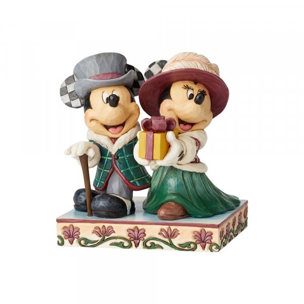 Statuetta Disney "Mickey e Minnie" - passeggiata elegante