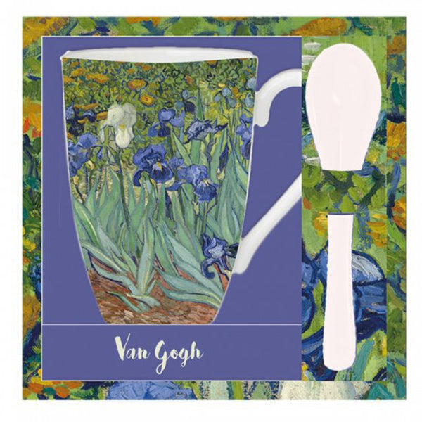 Tazza Van Gogh con cucchiaio decoro iris