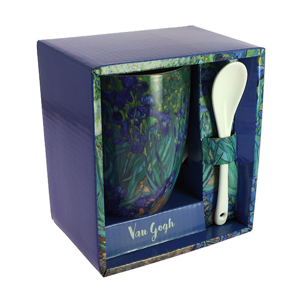 Tazza Van Gogh con cucchiaio decoro iris