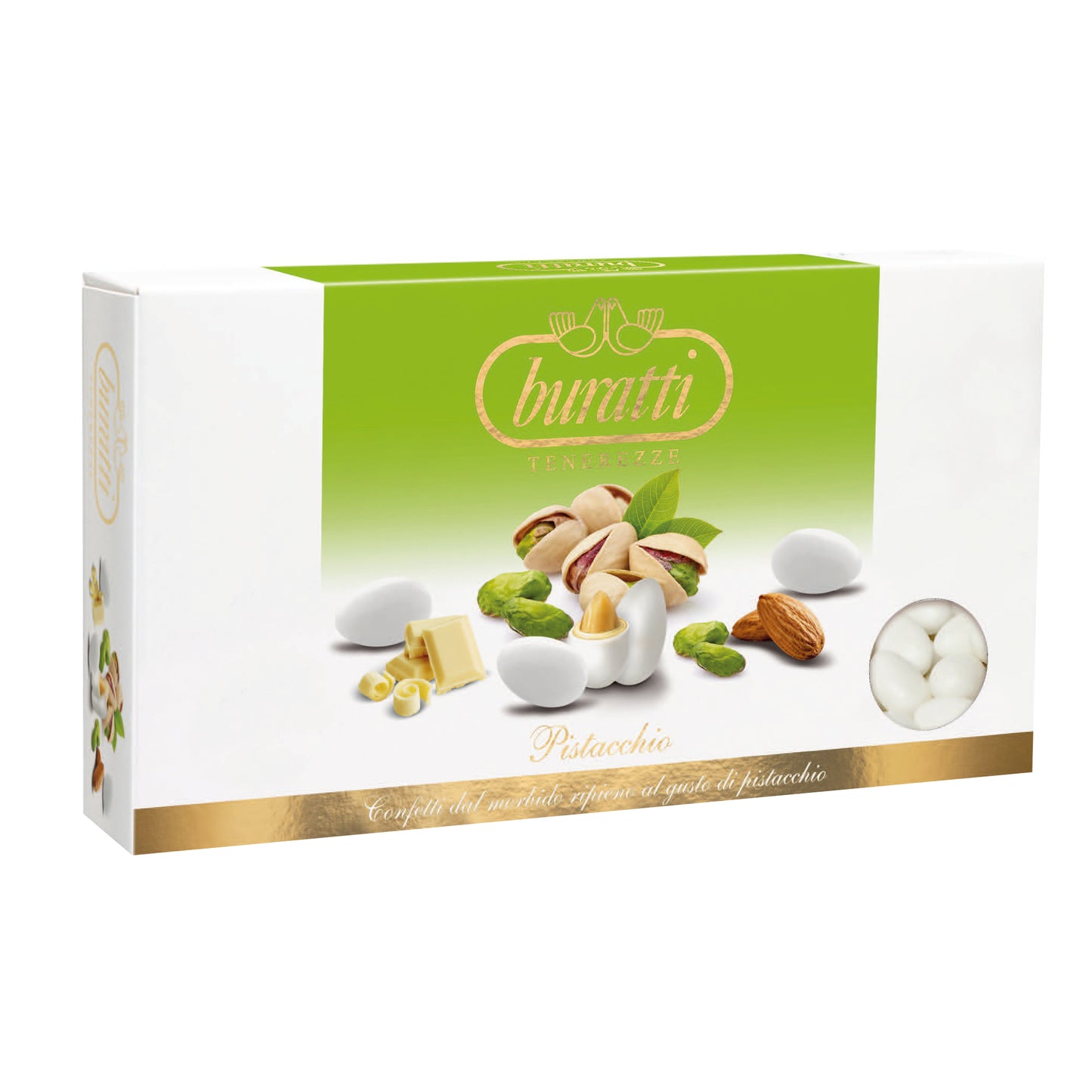 Confetti BURATTI cioccomandorla tenerezze bianco al pistacchio