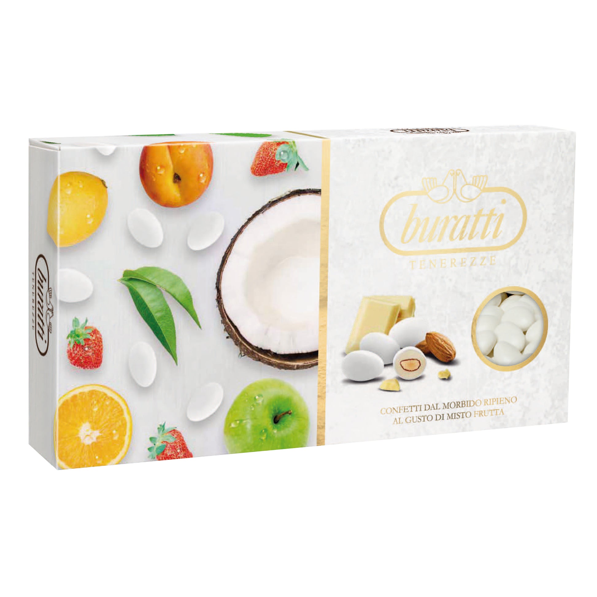 Confetti BURATTI cioccomandorla tenerezze mix frutta bianco