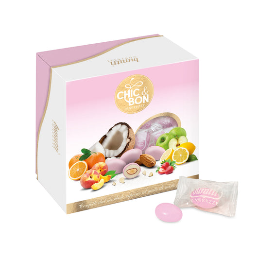 Confetti BURATTI dolce mix frutta cioccomandorla incartata rosa