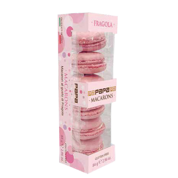 Macarons Papa rosa al gusto fragola conf. da 6