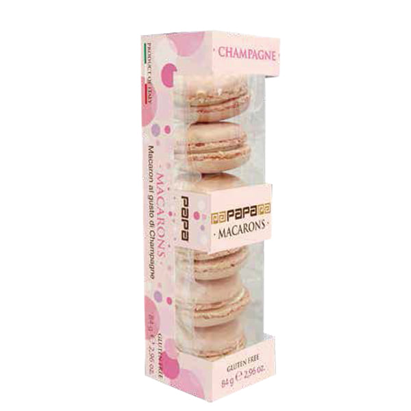 Macarons Papa rosa antico al gusto champagne conf. da 6