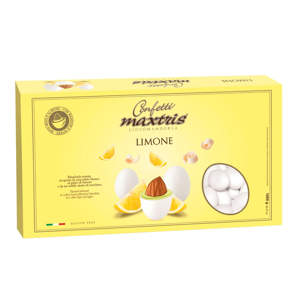 Confetti MAXTRIS cioccomandorla bianca al gusto lemon