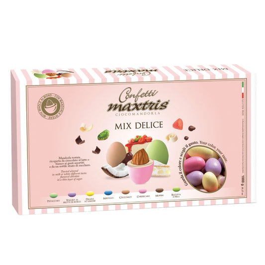 Confetti MAXTRIS cioccomandorla mix delice colori assortiti