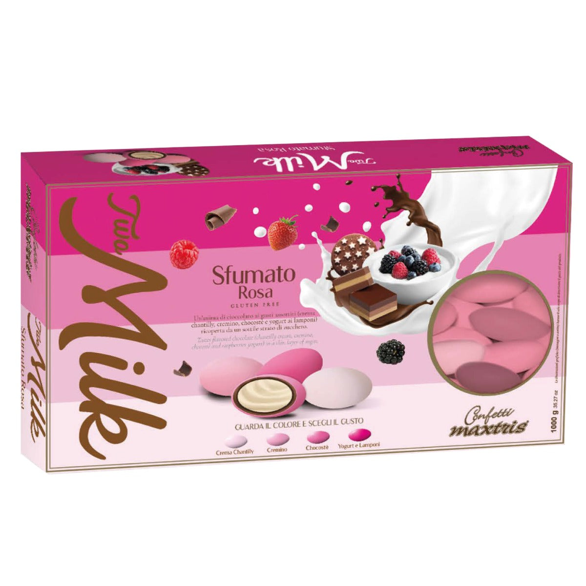 Confetti MAXTRIS two milk sfumati rosa nei gusti assortiti